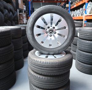 Mercedes C-klasse s205 w205 velgen 16 inch + zomerbanden + tpms 5x112