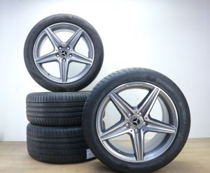 Mercedes E-klasse AMG velgen 18 inch origineel + zomerbanden 5x112
